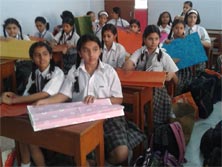 SMS, Girls School - Paper Bag Making Workshop : Click to Enlarge