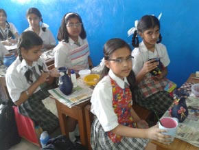 SMS, Girls School - Ceramic Pot Decoration Workshop : Click to Enlarge