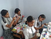 SMS, Girls School - Shilpkar Basket Making Workshop : Click to Enlarge