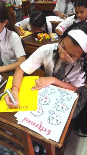 St. Mark's Girls School, Meera Bagh - Cartooning Workshop : Click to Enlarge