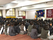 St. Mark's Girls School, Meera Bagh - Workshop conducted by YAKULT DANONE INDIA : Click to Enlarge