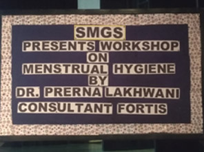 St. Mark's Girls School, Meera Bagh - Workshop on Menstrual Hygiene : Click to Enlarge