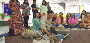 St. Mark's Girls School, Meera Bagh - Pottery Workshop : Click to Enlarge
