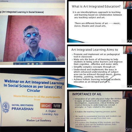 St. Mark's Girls School, Meera Bagh - Webinar on Art Integrated Learning (AIL) in Social Science : Click to Enlarge