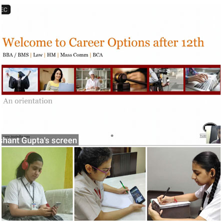 St. Mark's Girls School, Meera Bagh - Career Guiding Workshop for Careers after 12th for Class XI and XII students : Click to Enlarge