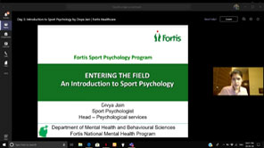 SMS Girls School - Introduction to Sports Psychology Workshop organized by Fortis : Click to Enlarge