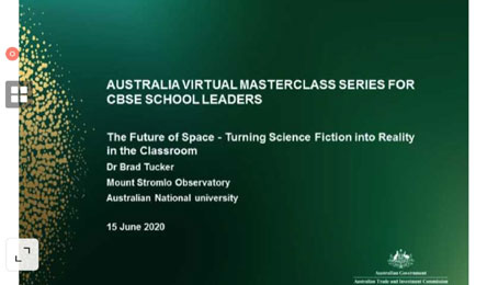 St. Mark's Girls School, Meera Bagh - Webinar on Future of Space : Turning Science Fiction into Reality in the Class Room : Click to Enlarge
