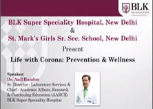 St. Mark's Girls School, Meera Bagh - Webinar: Workshop on Life With Corona: Prevention and Wellness : Click to Enlarge