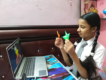 St. Mark's Girls School, Meera Bagh - Online Origami Workshop for Class 6 : Click to Enlarge