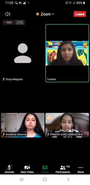 St. Mark's Girls School, Meera Bagh - Tracking the Tiger Webinar : Click to Enlarge