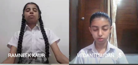 St. Mark's Girls School, Meera Bagh - Yoga Activity Workshop : Click to Enlarge