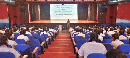St. Mark's World School, Meera Bagh - Workshop on Management as a Career after Class 12 : Click to Enlarge