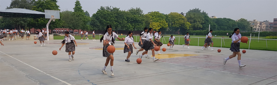 SMS, Girls School - Basketball Activity by Class X : Click to Enlarge