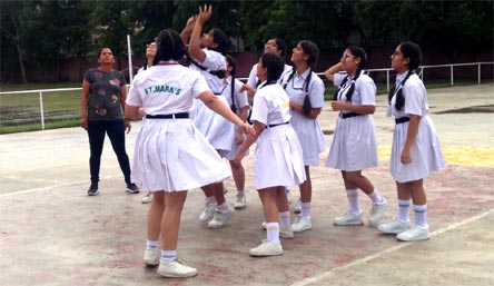 SMS, Girls School - Basketball Activity by Class X : Click to Enlarge