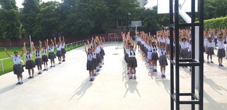 SMS, Girls School - Physical Fitness Activity by Class X : Click to Enlarge