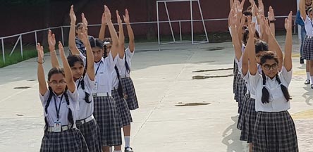 SMS, Girls School - Physical Fitness Activity by Class X : Click to Enlarge