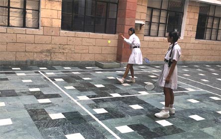 SMS, Girls School - Badminton Activity : Click to Enlarge